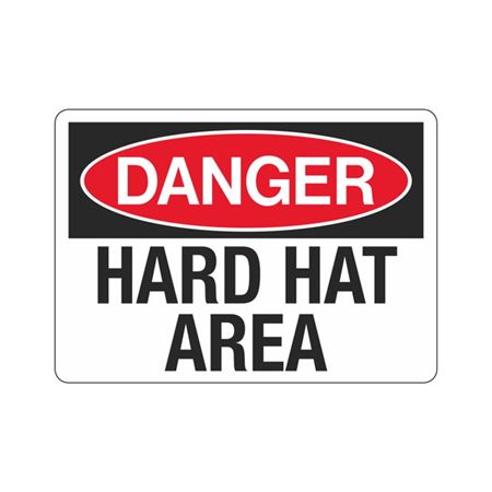 Danger Hard Hat Area Sign